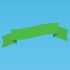 Green ribbon banner