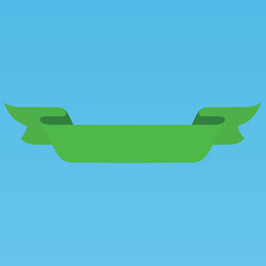 Green ribbon banner