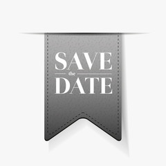 Save the date ribbon vector