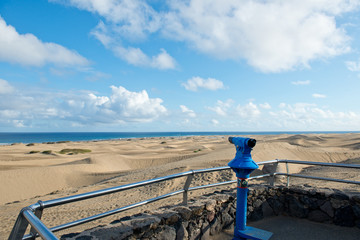 Fototapeta na wymiar MasPalomas Dunes, Canary Islands, Spain