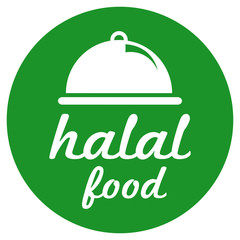 sticker halal food - obrazy, fototapety, plakaty
