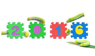 stock photo Happy new 2016 year. Colorful design