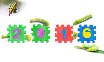 stock photo Happy new 2016 year. Colorful design