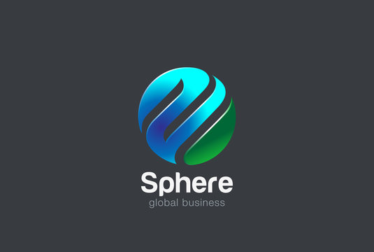 Sphere abstract futuristic Logo web technology design vector
