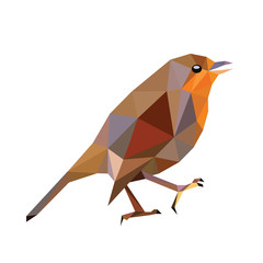 low poly bird vector