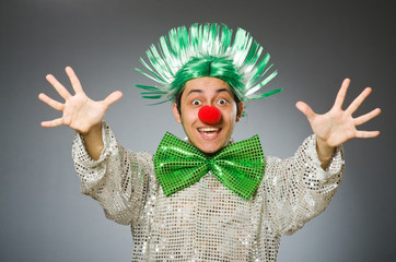 Funny man with mohawk hairstyle