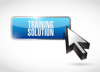 Training Solution button sign concept