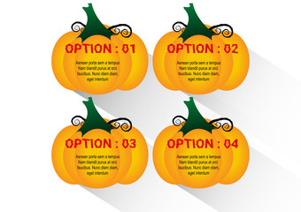 Infographic banners Templates . Vector halloween pumpkin