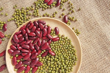 red beans with the green beans or mung beans