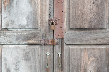 Old Wood Doors and Key lock