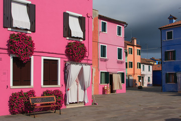 Fototapeta na wymiar Colorful Buildings in Murano Italy