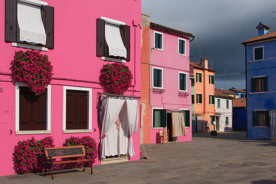 Colorful Buildings In Murano Italy