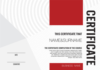 certificate template with clean and modern pattern,Vector illustration 