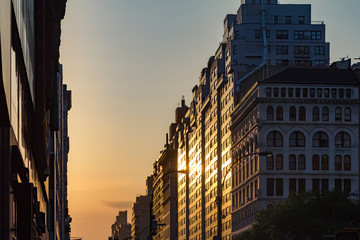 Manhattanhenge Sunset in New York City