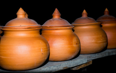 Fototapeta na wymiar Closed up of clay pot