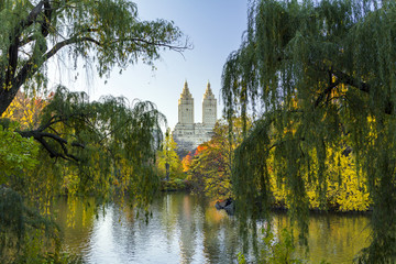 Scène de paysage d& 39 automne de Central Park à Manhattan, New York City