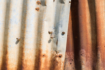 close up rusty old zinc texture background