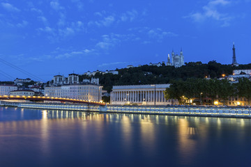 Lyon by Saone River in France