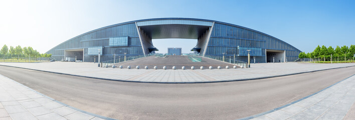 Fototapeta premium empty road building exterior