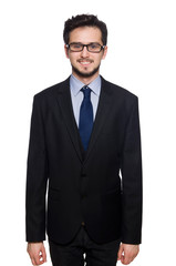 Young businessman isolated on white