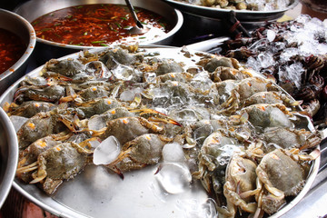 Fresh crab at asia market