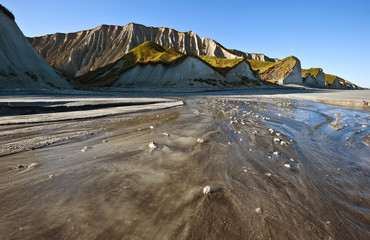 Okhotsk Sea coast at dawn.