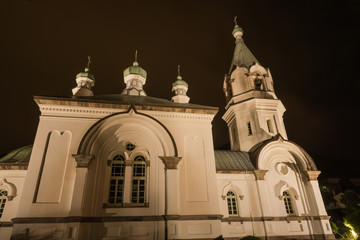 Fototapeta na wymiar Russia orthodox church at Hakodate