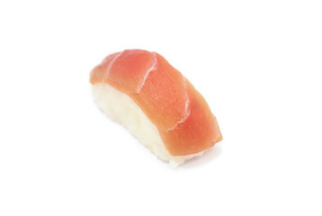 Sea bass sushi isolated on white background