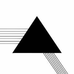 Fototapeta premium Triangle diffract the rays