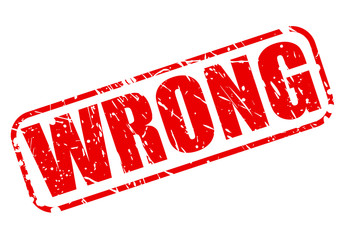 WRONG red stamp text