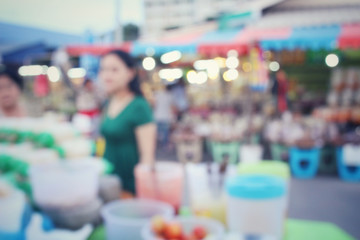 Blurred of asia market