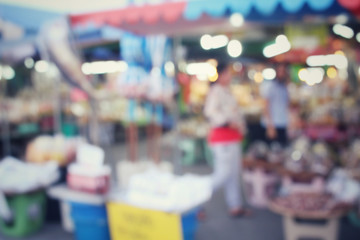 Blurred of asia market