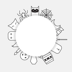 Line icons, Halloween icon, Modern infographic vector logo