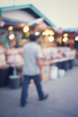 Blurred of asia market