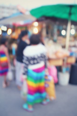 Blurred of asia market