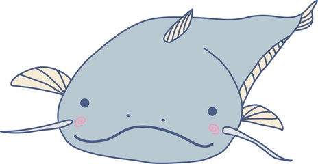 かわいい日本のなまず