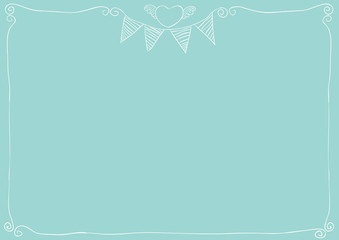 Cute Valentine's Day card, drawing by hand vector and digital il