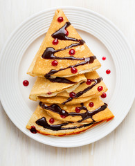 Christmas tree shaped  pancakes for holiday breakfast