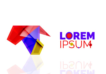 Logo, abstract geometric business icon