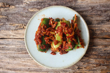 Cucumber kimchi korean food