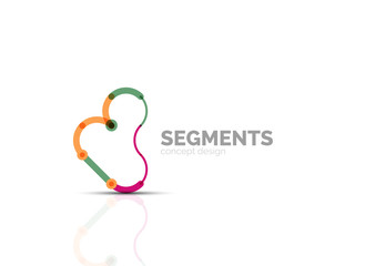 Vector outline minimal abstract geometric logo