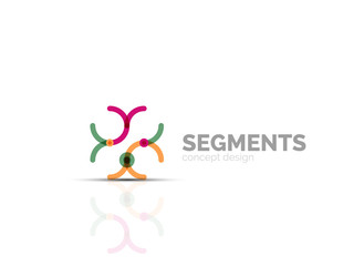 Vector outline minimal abstract geometric logo