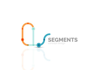 Vector outline minimal abstract geometric logo