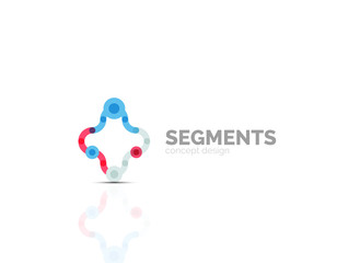 Vector outline minimal abstract geometric logo