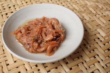 Pickled shrimp korean food