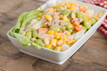 Tuna corn salad.