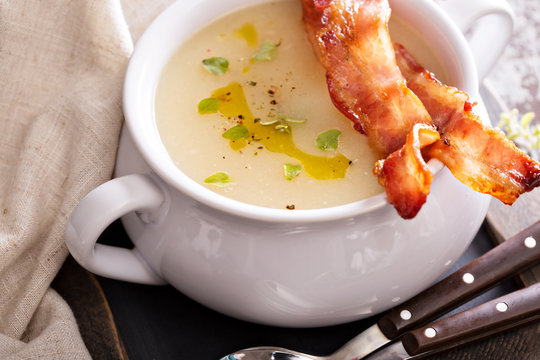 Potato soup with bacon