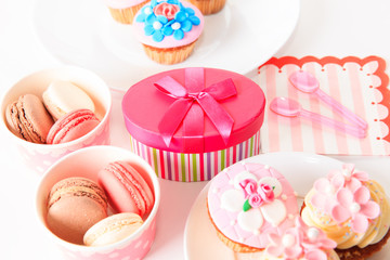 delicious dessert table for big party