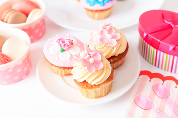 delicious dessert table for big party