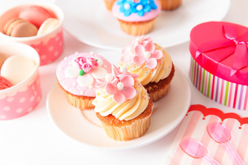 delicious dessert table for big party